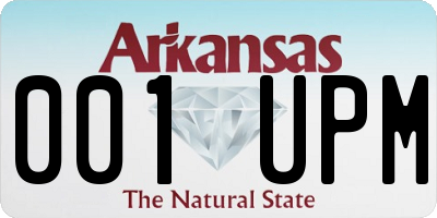 AR license plate 001UPM