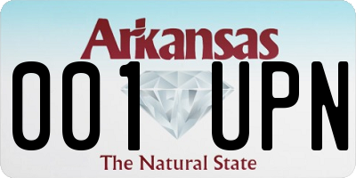 AR license plate 001UPN
