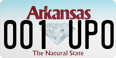 AR license plate 001UPO