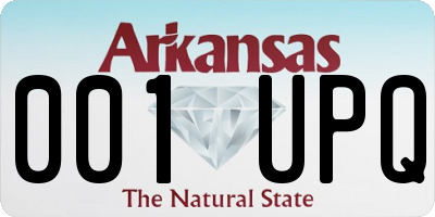 AR license plate 001UPQ