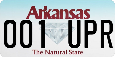AR license plate 001UPR