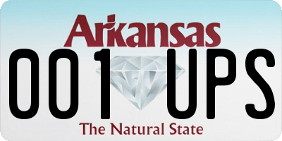 AR license plate 001UPS