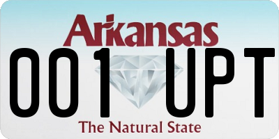 AR license plate 001UPT