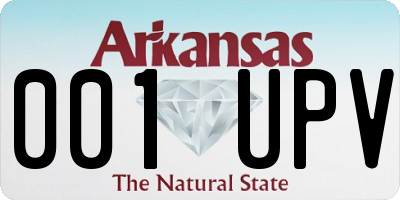 AR license plate 001UPV