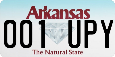 AR license plate 001UPY