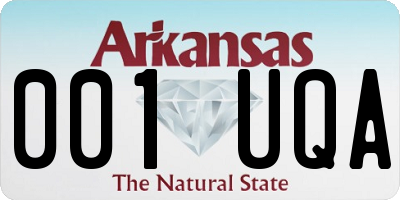AR license plate 001UQA