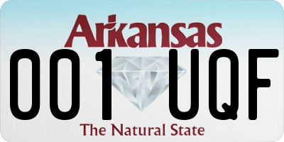 AR license plate 001UQF