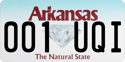 AR license plate 001UQI