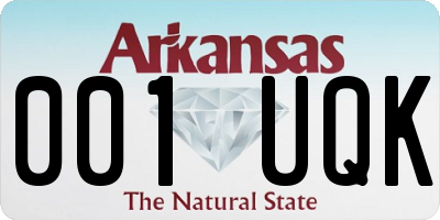 AR license plate 001UQK