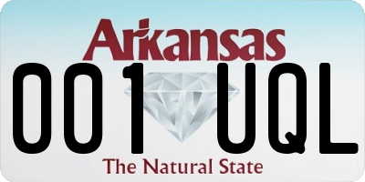 AR license plate 001UQL
