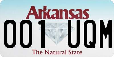 AR license plate 001UQM