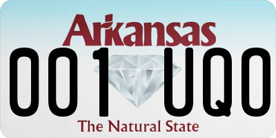 AR license plate 001UQO