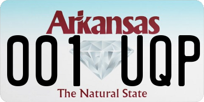 AR license plate 001UQP