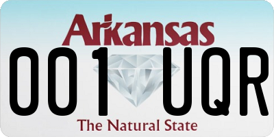 AR license plate 001UQR