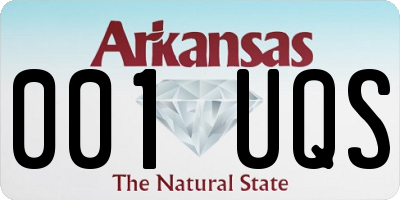 AR license plate 001UQS