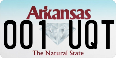 AR license plate 001UQT