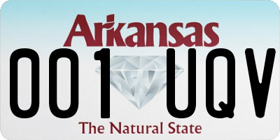 AR license plate 001UQV