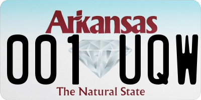 AR license plate 001UQW