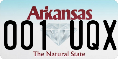 AR license plate 001UQX