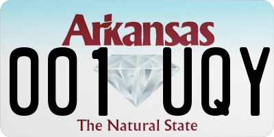 AR license plate 001UQY