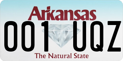 AR license plate 001UQZ