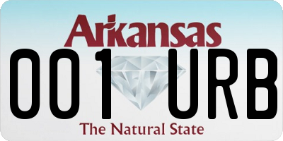 AR license plate 001URB