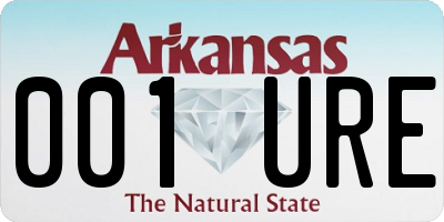AR license plate 001URE