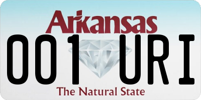 AR license plate 001URI