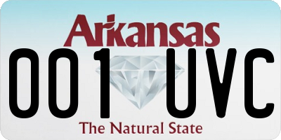 AR license plate 001UVC