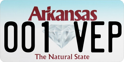 AR license plate 001VEP