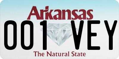 AR license plate 001VEY