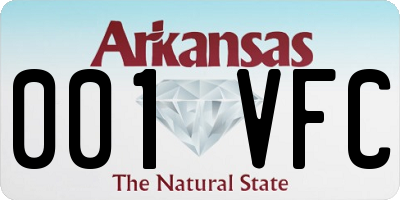 AR license plate 001VFC