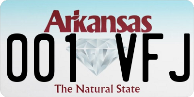 AR license plate 001VFJ