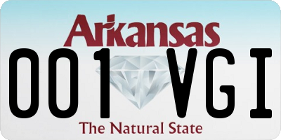 AR license plate 001VGI