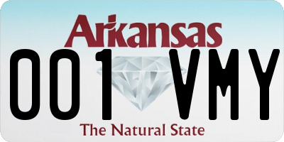 AR license plate 001VMY