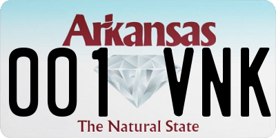 AR license plate 001VNK