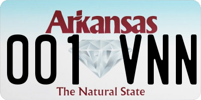 AR license plate 001VNN