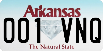 AR license plate 001VNQ