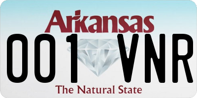 AR license plate 001VNR