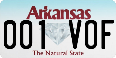 AR license plate 001VOF