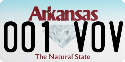 AR license plate 001VOV