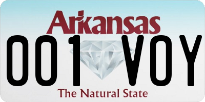 AR license plate 001VOY