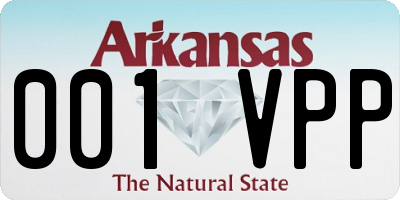 AR license plate 001VPP