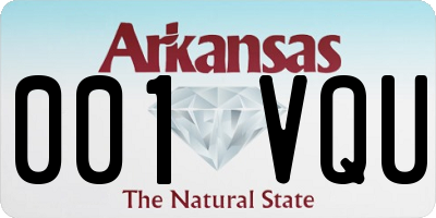 AR license plate 001VQU