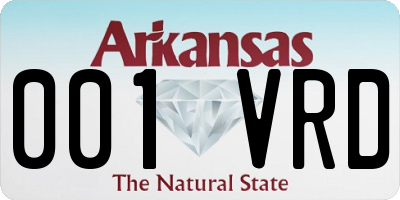 AR license plate 001VRD