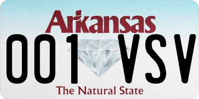 AR license plate 001VSV