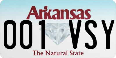 AR license plate 001VSY