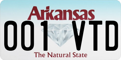 AR license plate 001VTD