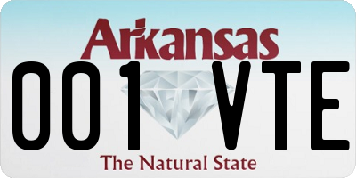 AR license plate 001VTE