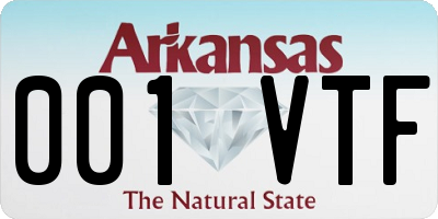 AR license plate 001VTF
